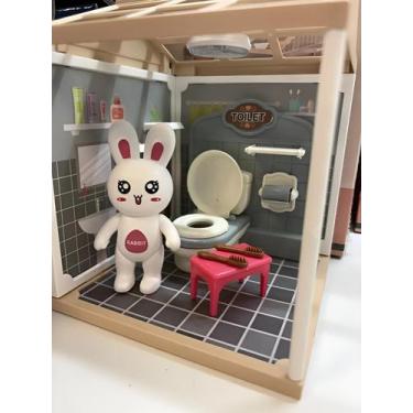 Imagem de Brinquedo Casa de Boneca Microcosm Mini House MZJY com Luz LED e Pinça