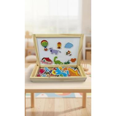 Imagem de Lousa Magnética Infantil de Madeira com 64 Peças - Congratulations Sto