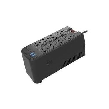 Imagem de Estabilizador Forza FVR-1222USB 1200VA 220V USB - Preto, 220V