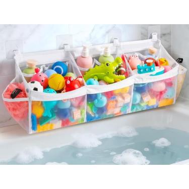 Imagem de Organizador de Brinquedos de Banho Criusia Extra Grande com 3 Comparti