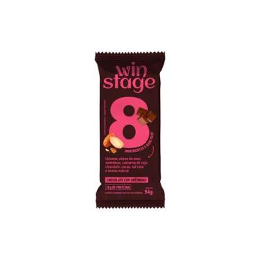 Imagem de Barra De Proteína Chocolate Amêndoas Sem Açúcar Winstage 54g