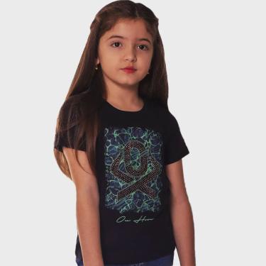 Imagem de Camiseta T-Shirt Feminina Infantil Preta - ox Horn