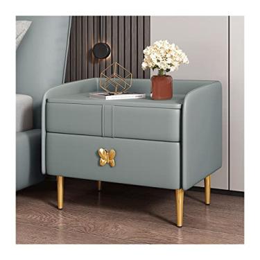 Imagem de jinyi2016SHOP Mesas laterais para cama, casa de campo, criado-mudo, organizador de gaveta de armário de madeira, prateleira de cama, bandeja para senhoras, homens, suporte de lenços, mesinhas de cabeceira para quarto (cor: F)