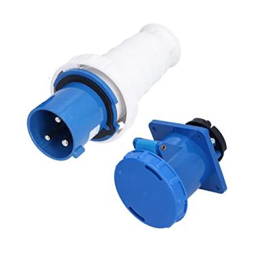 Imagem de Tomada de tomada industrial, 63A montagem oculta IP67 à prova d'água 2P+E conector elétrico para agricultura para canteiros de obras