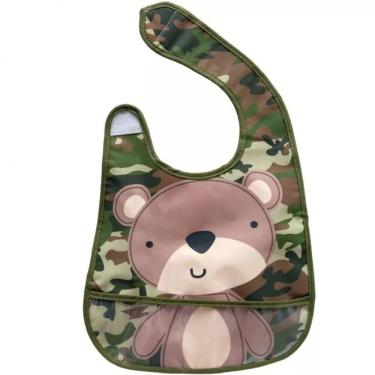 Imagem de Babador Com Bolso Impermeável Ursinho Bege Buba 09825