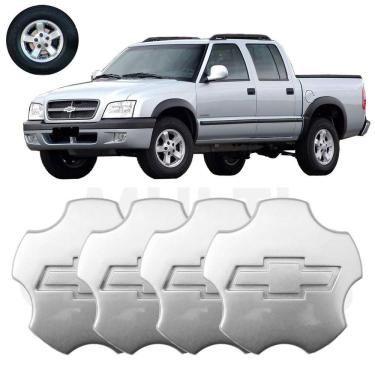 Imagem de Kit 4 Calota Centro Roda Gm S10 Advantage Pitbull 03 A 08