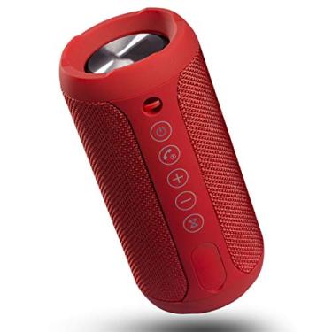 Imagem de HIOD Alto-falante Bluetooth sem fio microfone embutido redução de ruído de 10 m alcance Bluetooth Mini suporte de alto-falante portátil TF Card/AUX, Vermelho
