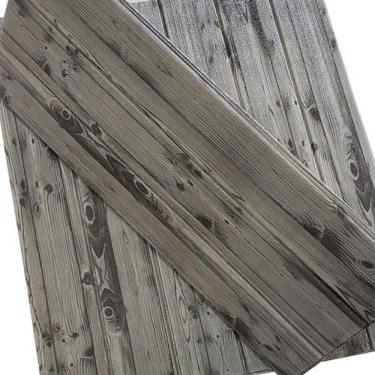 Imagem de Adesivo Para Decoração Espuma 3D Painel Madeira 70X70Cm