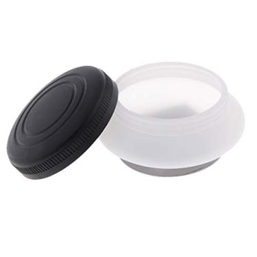 Imagem de Plástico Portátil Único Dipper Container Cup Oil Pot Water Paint Palette com Tampa - 55 x 37 mm / 2,17 x 1,46 polegadas