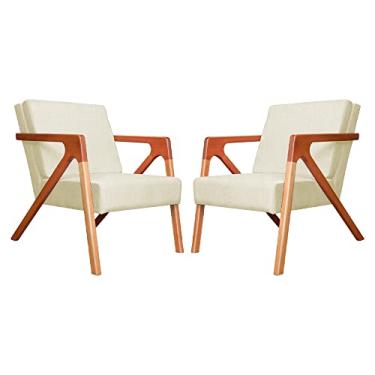 Imagem de Kit 02 Poltronas Decorativa Monalisa para Sala Pequena Suede Cores - DS Estofados