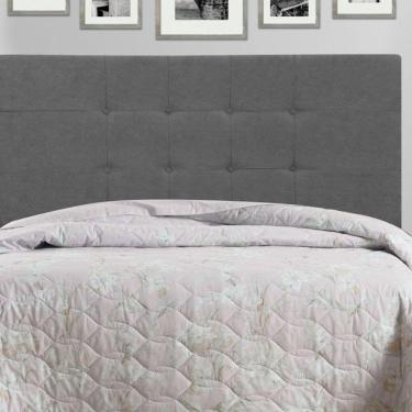 Imagem de Cabeceira Solteiro Jbe Barcelona 94cm Cinza Cama Box 88cm