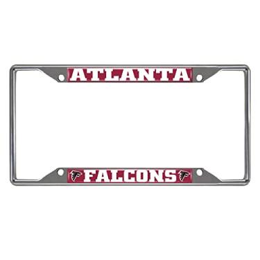Imagem de FANMATS NFL Atlanta Falcons Moldura cromada para placa de carro, cromada, 15,8 x 31,1 cm, vermelha