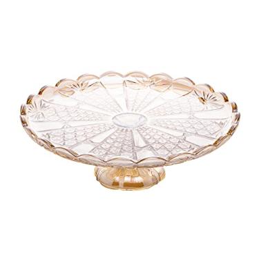 Imagem de PRATO P/BOLO CRISTAL C/PÉ PRINCESS 32x11cm CHAMPANHE