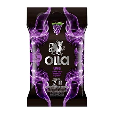 Imagem de Preservativo Camisinha Olla Sabor Uva - 3 Unidades, Olla, 3un, pacote de 3