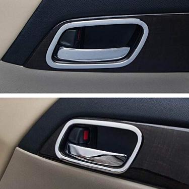 Imagem de JIERS Para Honda Accord 9º 2014-2017 LHD, adesivo cromado ABS para maçaneta interna da porta do carro, moldura da tigela