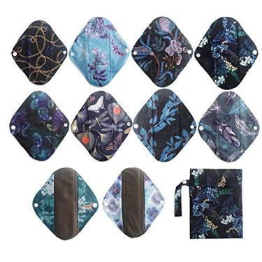 Imagem de 10 peças novo pano mamãe leve de 20 cm/almofadas menstruais/absorventes higiênicos reutilizáveis forro de calcinha