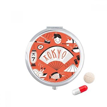 Imagem de Porta-comprimidos japoneses de sushi gueixa japonesa de Tóquio, caixa de armazenamento de remédios