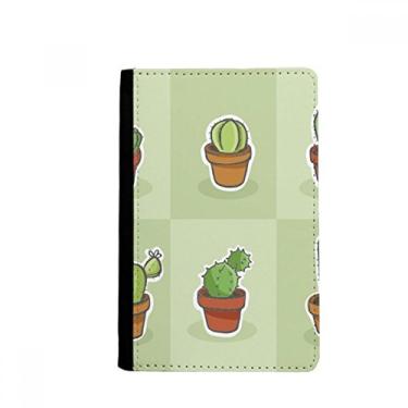 Imagem de Suculentas Cacto Vaso Estampa de Ilustração de Planta Porta-Passaporte Notecase Burse Capa Carteira Porta-Cartão