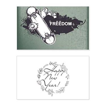 Imagem de Hip-Hop Freedom Skateboard estampa monstro ano novo festival felicitações cartão Bless mensagem presente