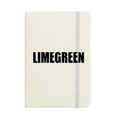 Imagem de Caderno com nome colorido Limegreen, capa dura para diário clássico A5 presente