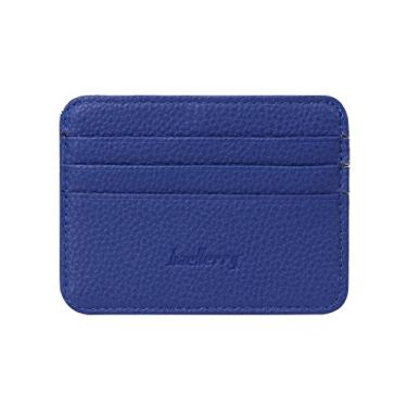 Imagem de YRCHENGLI Carteira masculina fina para bolso de negócios, carteira fina para cartão de crédito, dinheiro, porta-cartão, carteira, mochila azul