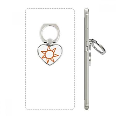 Imagem de Suporte universal de anel de telefone com pintura à mão laranja para sol
