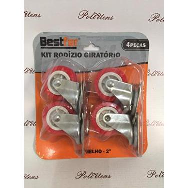 Imagem de Kit 4 Rodas Rodinha Giratória Rodízio Giratório 65mm 320kg