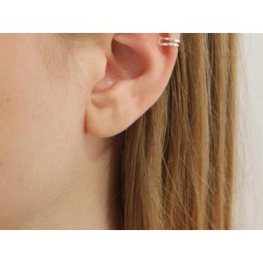 Piercing Orelha Pressão Cartilagem Prata 925