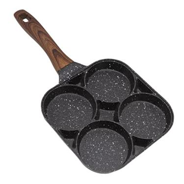 Imagem de QANYEGN Frigideira De 4 Furos, Frigideira Antiaderente, Liga De Alumínio E Frigideira De Pedra Médica Para Omeletes E Hambúrgueres Perfeitos.