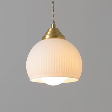 Imagem de Lustre de vidro vintage pendente de luz pendente luminárias de teto de metal ajustáveis ​​para sala de jantar, quarto, corredor Marriage