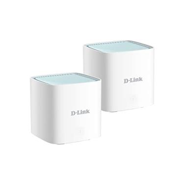 Imagem de D-Link Rede Wi-Fi 6 de malha, AX1500 Ai Series 802.11AX Smart Home Dual Band Gigabit Gaming Wireless Internet Network (pacote com 2) (M15/2) Branca