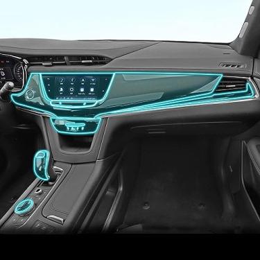 Imagem de LAVIYE carro Interior GPS navegador central console terno transparente PPF-TPU película protetora Filme anti-risco, para Cadillac XT6 2020-2023