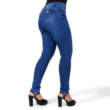 Imagem de Calça Jeans Feminina Skinny Levanta Bumbum Com Lycra Elastano Cintura