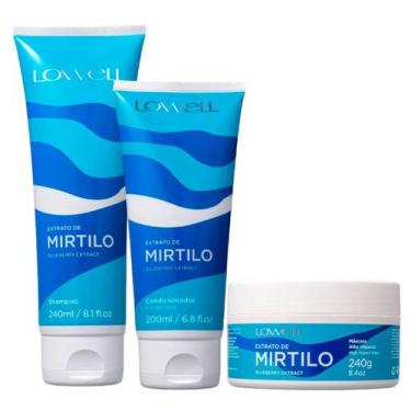 Imagem de Kit Extrato De Mirtilo Shampoo+Condicionador+Máscara Lowell