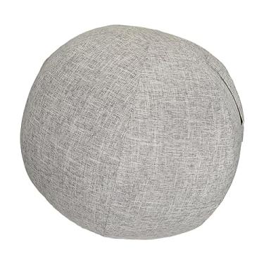 Imagem de kowaku Capa de bola de ioga para pilates, capa de bola de equilíbrio com alça leve capa de bola de exercícios antiarranhões, Cinza Claro 55cm