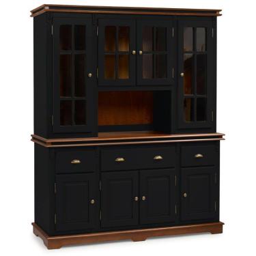 Imagem de Cristaleira Arca e Oratório com Nicho 8 Portas 3 Gavetas Manchester 2049 Linz Móveis - Preto/Imbuia