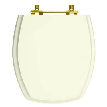 Imagem de Assento Sanitário Thema Biscuit para vaso Incepa Com Ferragem Dourada