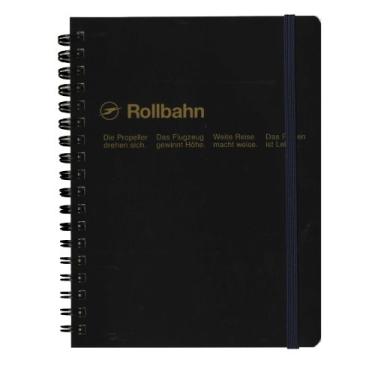 Imagem de Bloco de notas Roruban com bolso B6 Grid 70 páginas em preto