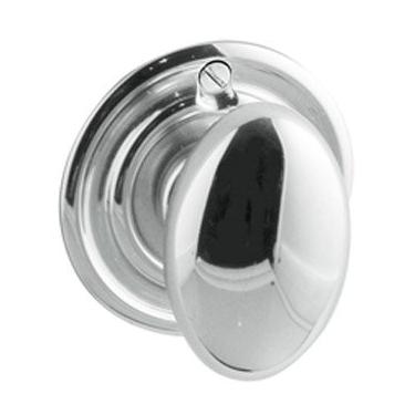 Imagem de Baldwin 6756 Trava de giro de polegar interior e entrada com placa traseira para porta 2-1/4", cromo polido