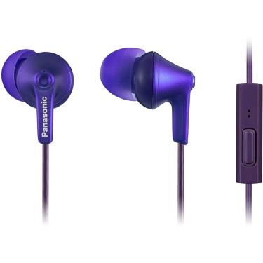 Imagem de Fones de ouvido Panasonic ErgoFit earbud com microfone e controlador de chamada compatível com iPhone, Android e Blackberry - RP-TCM125-VA - In-Ear (Violeta Metálica)