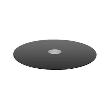 Imagem de Centro de Mesa Giratório Forma F.Collection em Vidro Preto - 60 cm