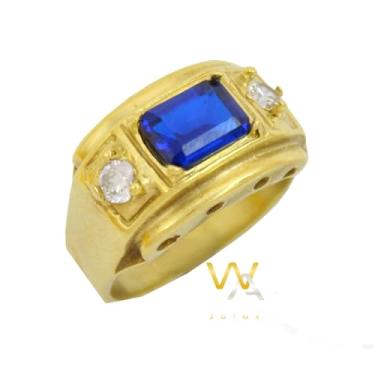 Imagem de Anel de formatura pedra Azul Safira (Administração/Engenharia) Feito De Moeda Antiga (20)