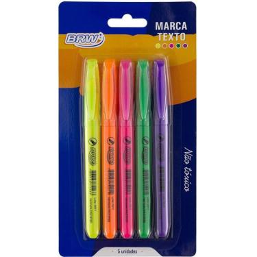Imagem de Caneta Marca Texto Neon 5 Cores Blister