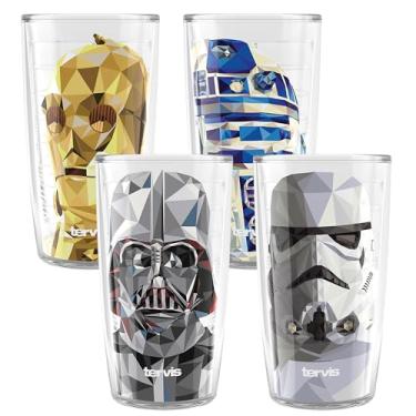 Imagem de Tervis Disney Star Wars Cubed Collection Copo isolado sortido, 473 g, pacote com 4, clássico