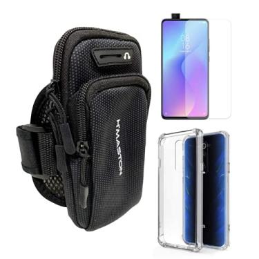 Imagem de Capinha Capa Antiqueda E Capa De Braço Porta Celular + Película Vidro Compatível Xiaomi Mi9T