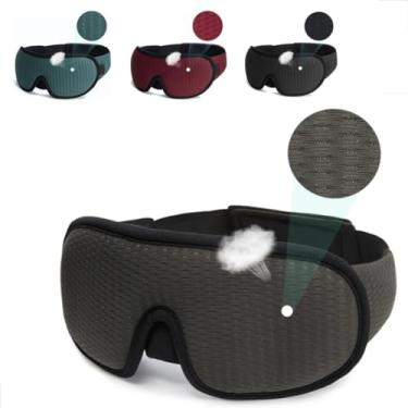 Imagem de Máscara 3D para Dormir Tapa Olhos Bloqueia Luz Macio Confortável Ergonomico (Máscara Cinza)