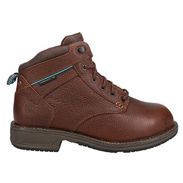 Imagem de ARIAT Bota feminina casual média renda Sd bico composto trabalho ocidental, Castanho nozes, 9