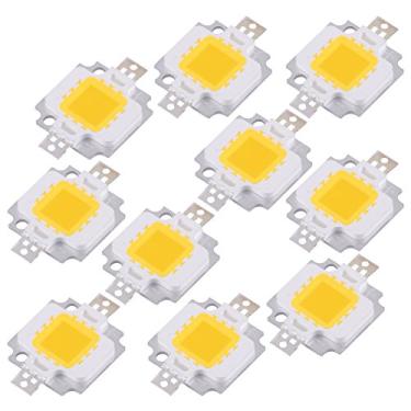 Imagem de 10w Led Cob Chip Quente/frio Lâmpada Branca Luz Brilhante, Baixo Consumo de Energia para Substituição de Luz de Inundação da Lâmpada 10 Pces (Branco Quente)