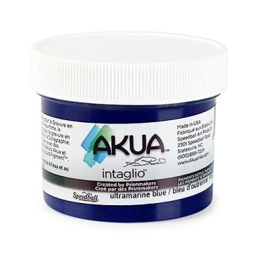 Imagem de Akua Tinta à base de água Intaglio, frasco de 59 ml, azul ultramarino