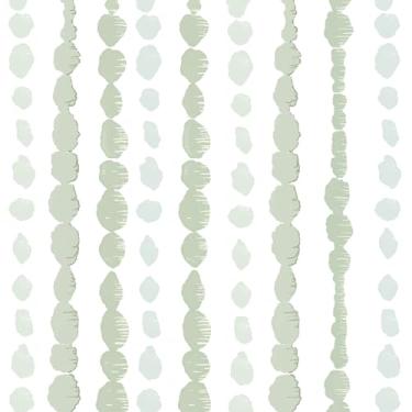 Imagem de Naphite Papel de parede verde e branco Peel and Stick Boho papel de contato para armários papel de parede listrado para quarto papel de parede removível autoadesivo moderno papel de parede infantil